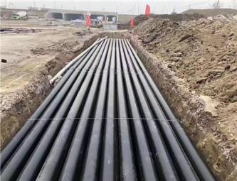 防腐钢管施工现场